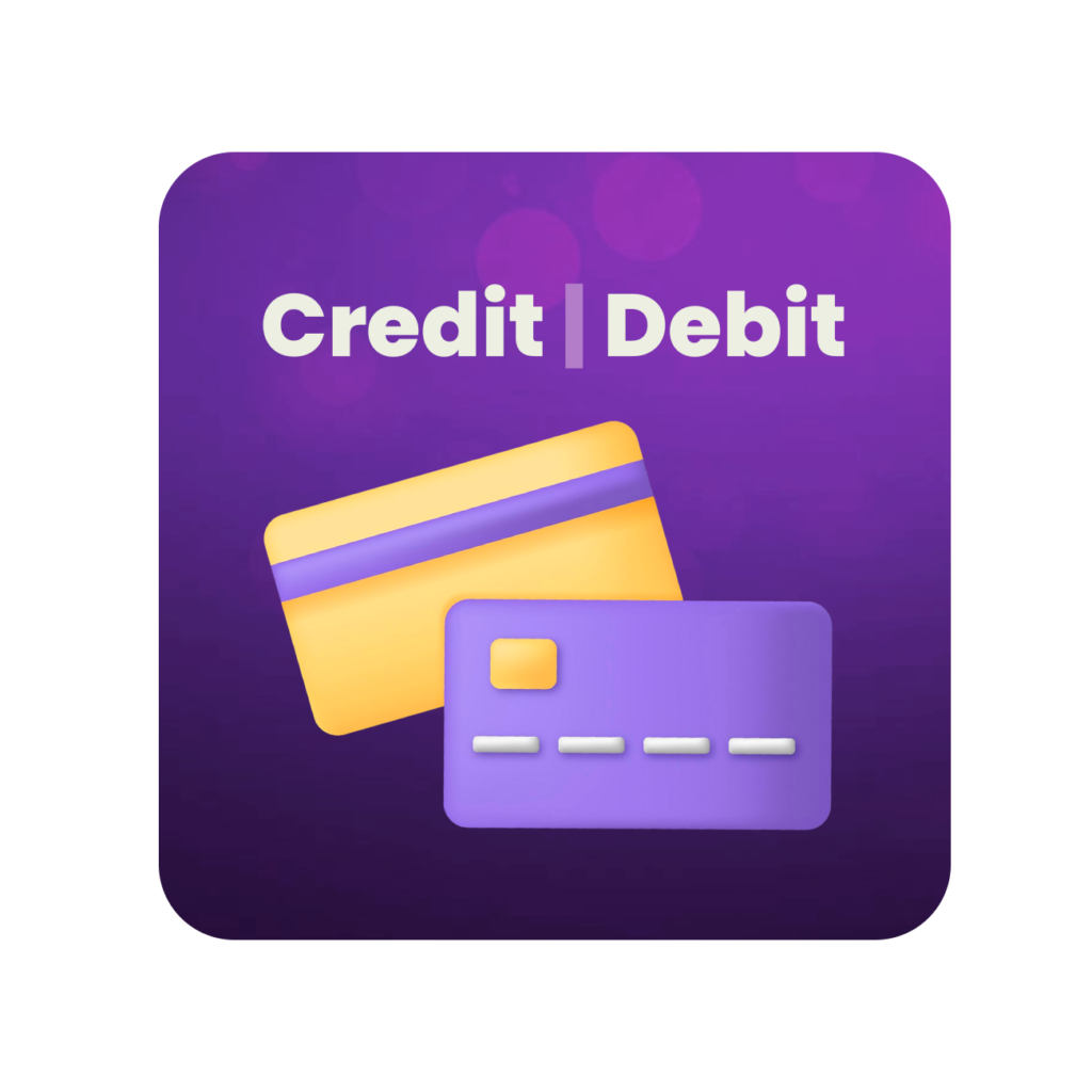 Make transactions using a credit or debit card at an online casino